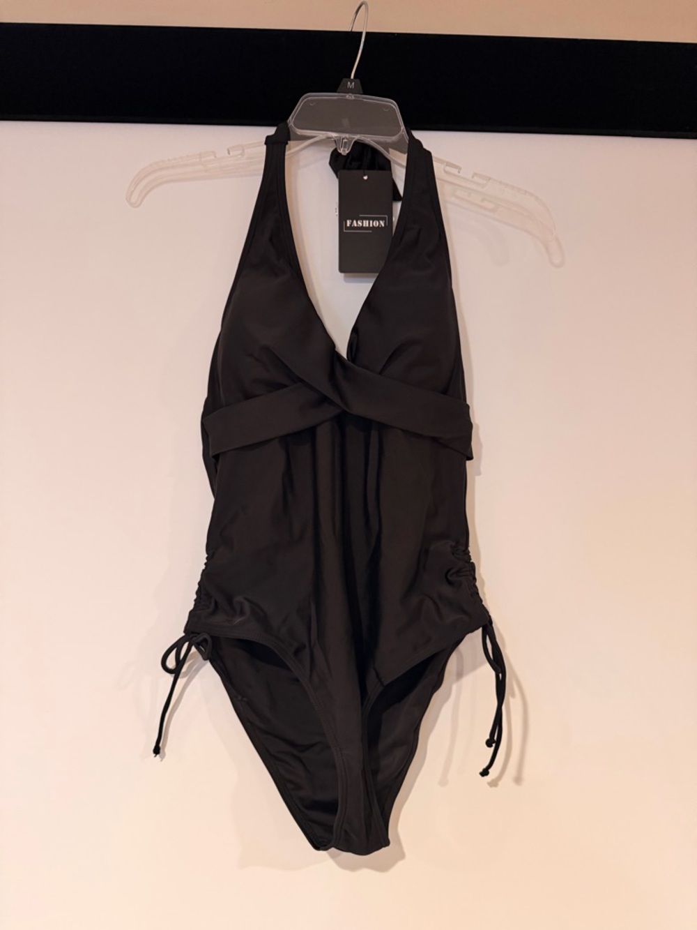 Black Halter One-Piece Swimsuit
